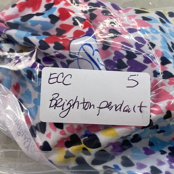 Brighton Reversible Pendant Silver Tone Rhinestone Chunky Statement Round Large - Picture 13 of 13